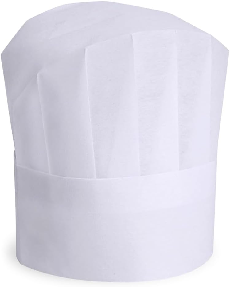 Yeios 24 Pack Chef Hat for Kids for Adults Adjustable Chef Hats Disposable Chefs Hat DIY Kids Bakers Hats for Party,Pizza,DIY,Cooking,Bakery 7.9inch Tall White - Image 3